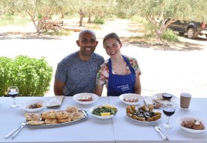 Cooking Class and Meal at a Family Olive Oil Farm, enjoying the meal