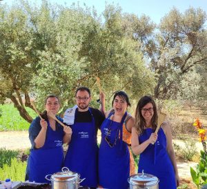 Cooking Class and Meal at a Family Olive Oil Farm, happy people