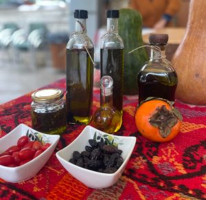 sourdough bread class, aromatic olive oil and fresh veggies