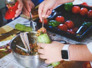 chania cooking lesson, filling gemista