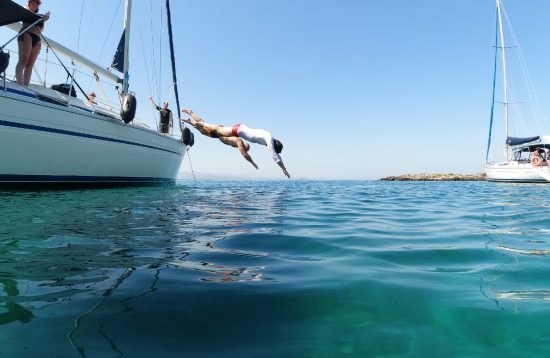 dive, swim, crystal clear waters, chania